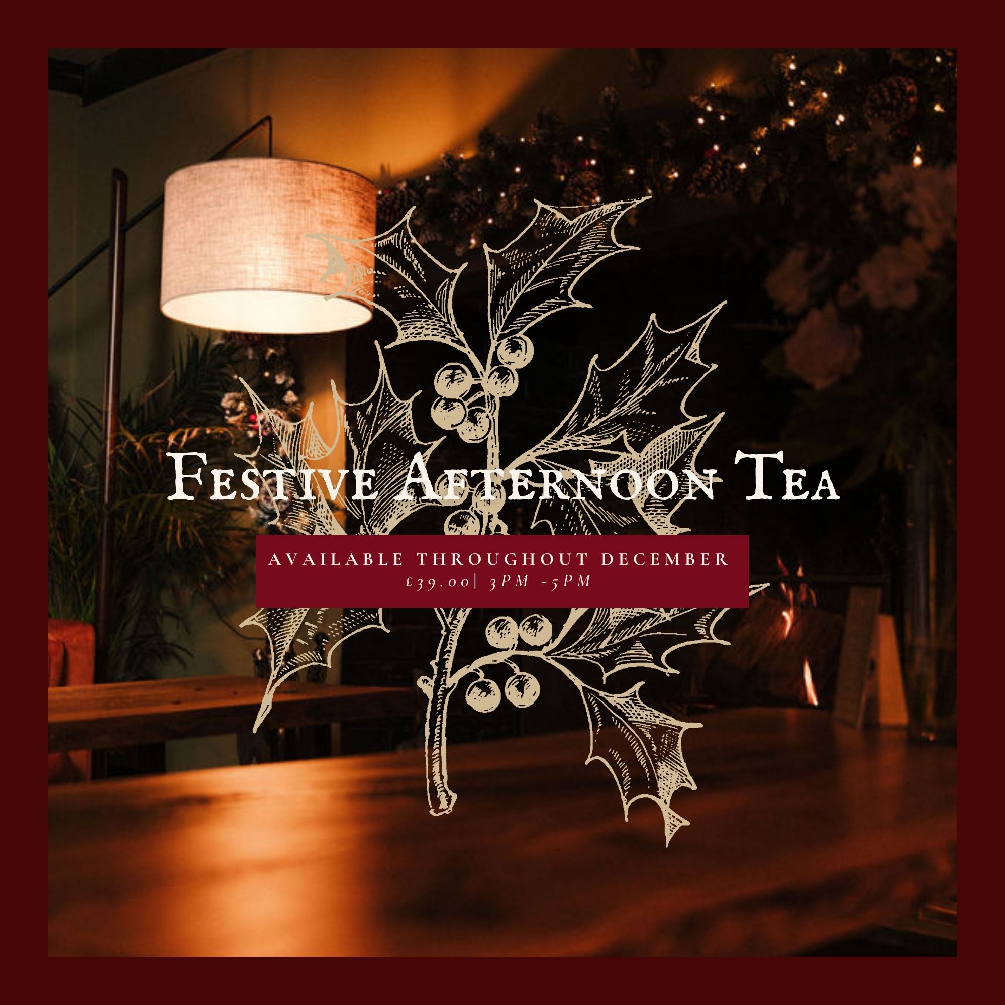 Festive Afternoon Tea at Tottington Manor Christmas 2026