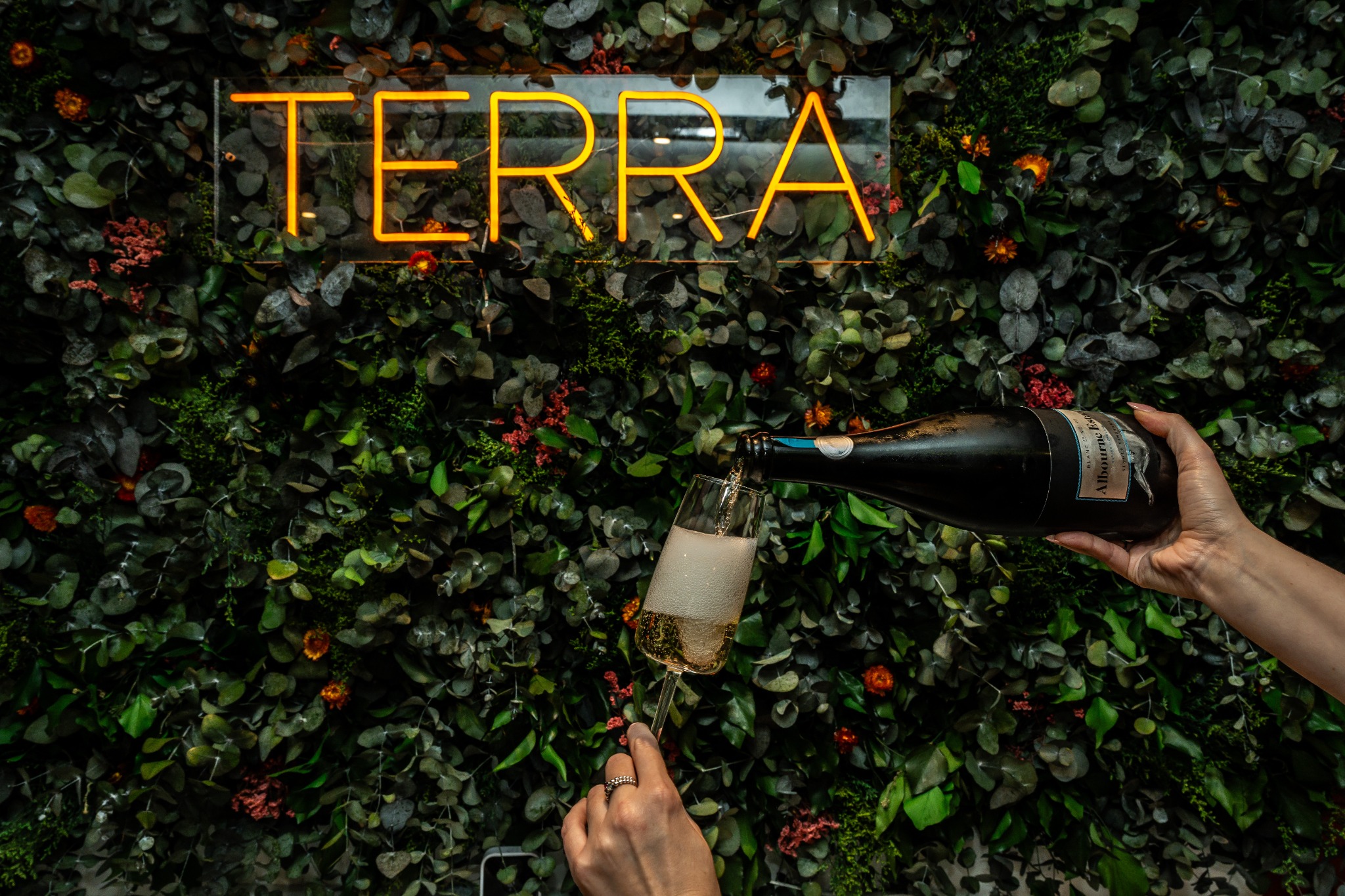 Dessert and wine pairing at TERRA Restaurant