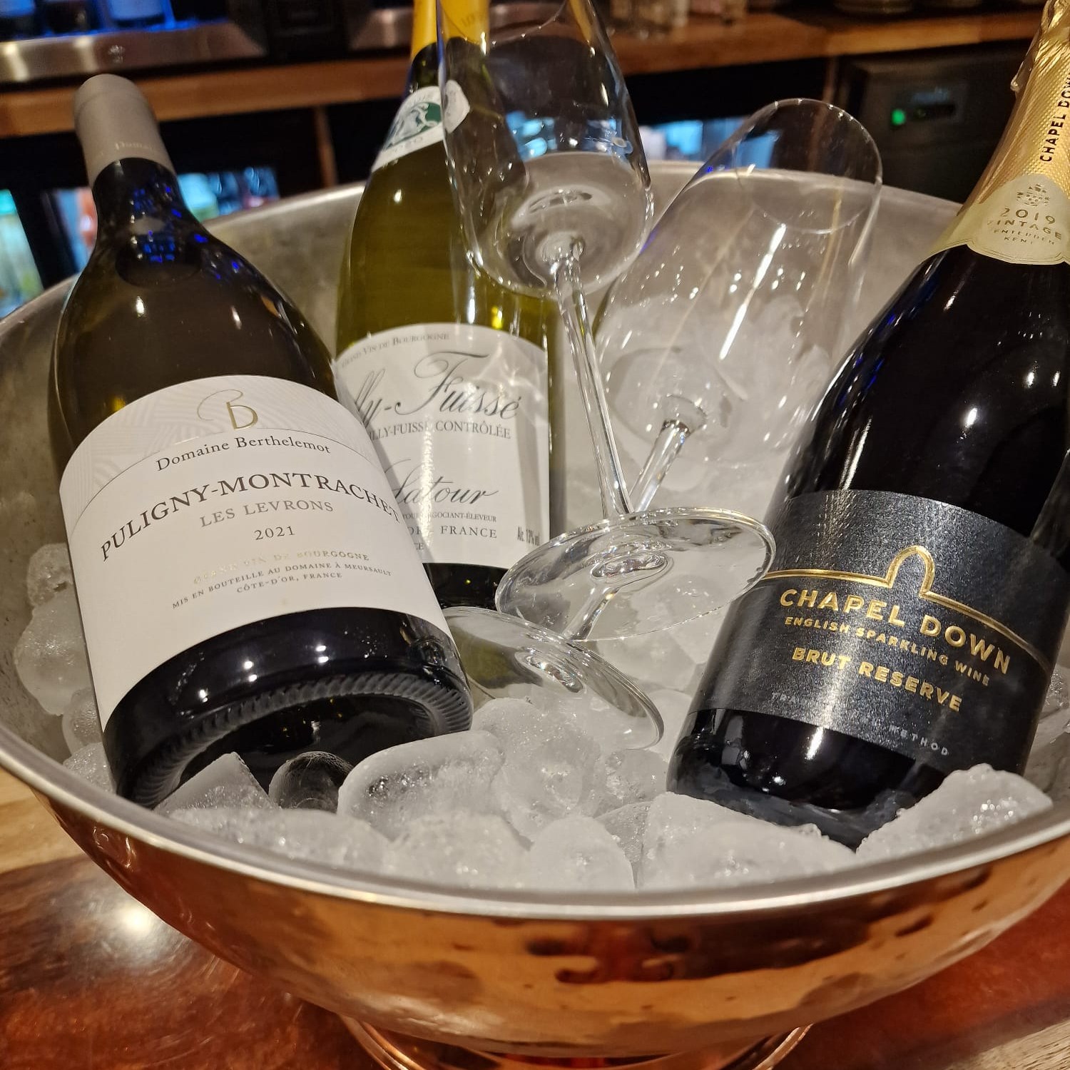 Premium wine selection at TERRA Restaurant including English sparkling and European wines