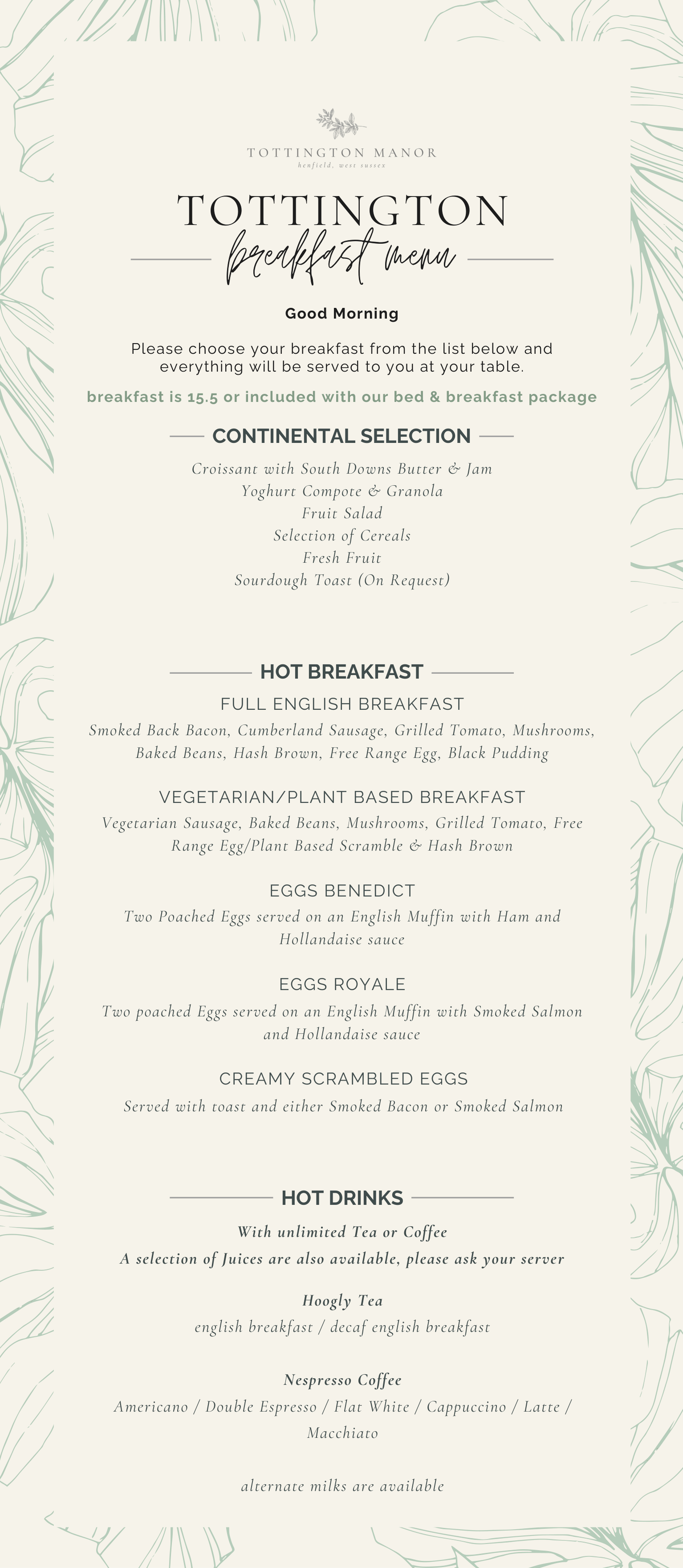 Breakfast Menu