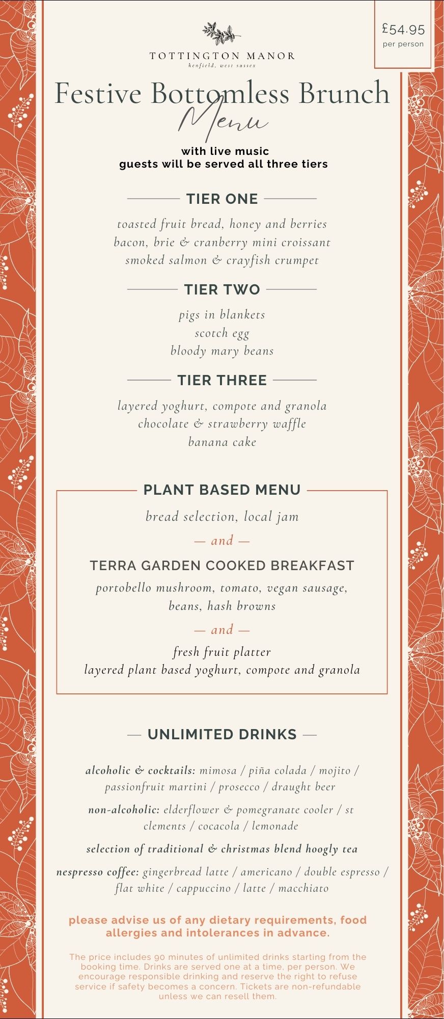 Christmas Day Menu Menu
