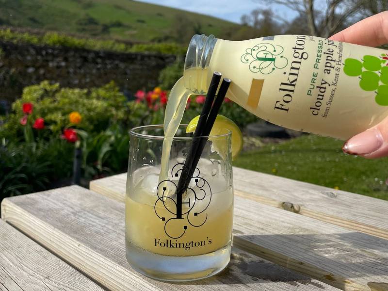 Enjoy a Folingtons Fruit Juice whilst remembering the amazing wedding reception at Tottington Manor near Brighton