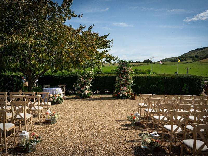 Outdoor Intimate Wedding Ceremonies in the South Downs Gardens near Brighton