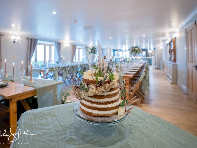 Wedding Cake at Tottington Manor in the South Downs near Worthing