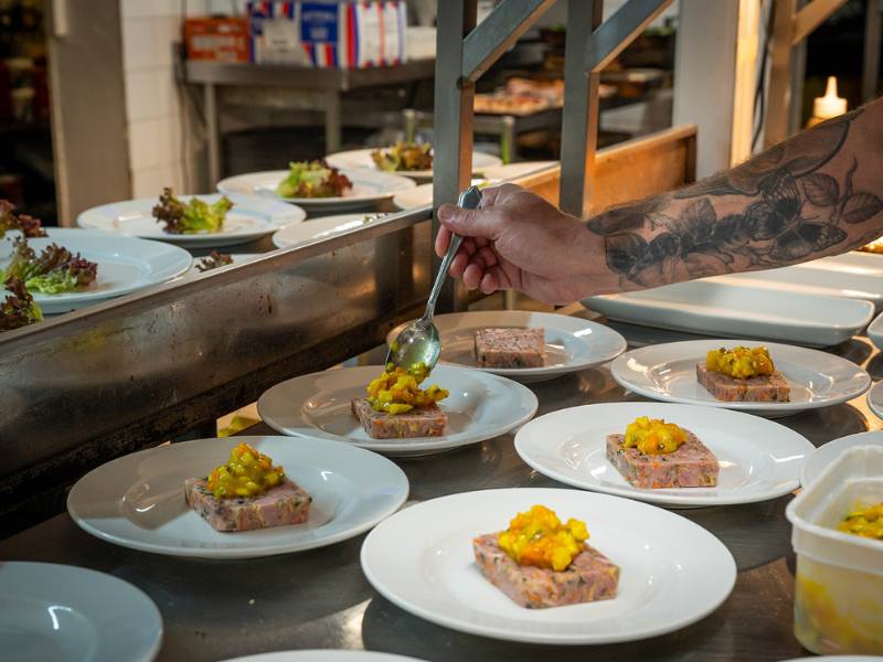 Getting your wedding food ready for the best wedding reception at Tottington Manor in Sussex